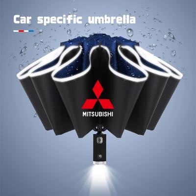 Cxntej1 Автоматический зонт со светоотражающей полосой и светодиодной подсветкой для Mitsubishi Outlander Lancer 9 X EX ASX Pajero L2 Colt Eclipse Ralliart T