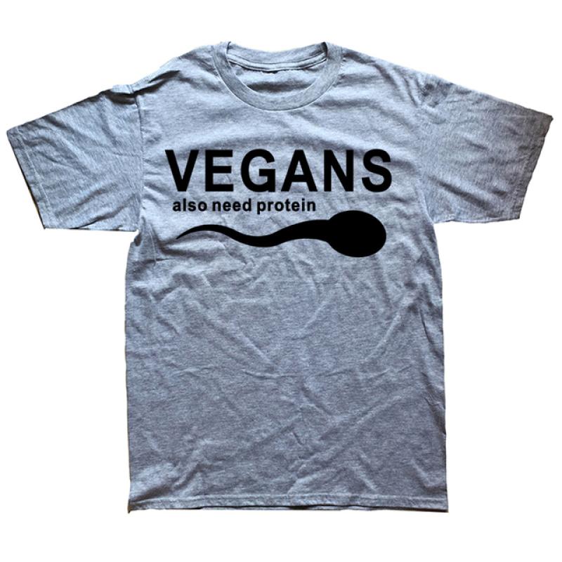 Забавные веганы, также нужны протеиновые лозунги, футболки с буквами, мужские белые футболки с 3D принтом овощей, вегетарианства, Harajuku