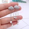 Новые серьги с микроинкрустацией цирконием Weather Cloud Earrings Crystal от австрийского оптового женского ювелирного магазина Woman Fine Jewelry Earrings