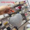Acrylic Heart Shaped Mini Handbag With Rhinestones And Chain For Evening Wear