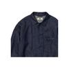 Uniqlo Однотонная повседневная куртка с длинным рукавом на одной пуговице, унисекс, темно-синяя 457212-68