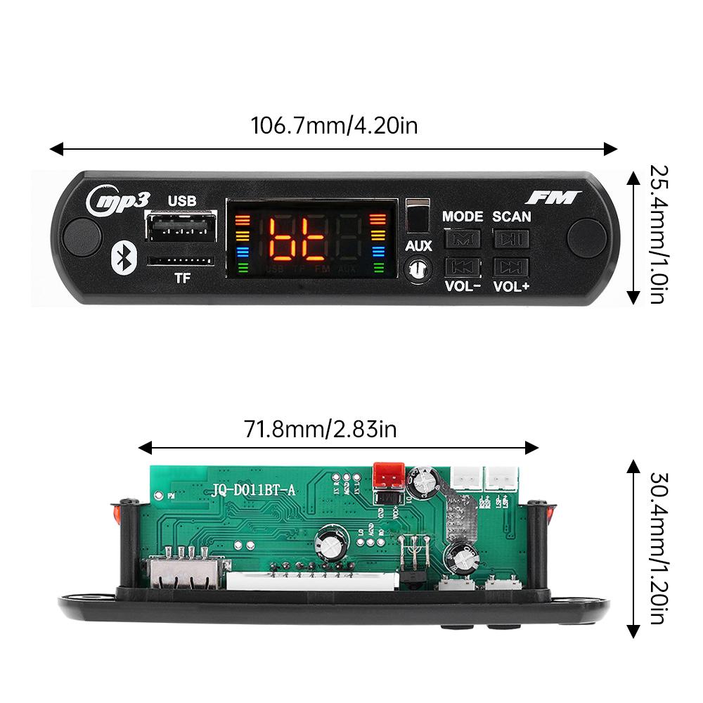 DC 7-15V 2*25 В Автомобильная плата декодера MP3 WMA Аудио MP3-плеер USB TF Модуль FM-радио Беспроводной Bluetooth 5.0 Для автомобиля