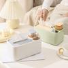 Press Type Desktop Tissue Box Plastic Toothpick Storage Box for Home