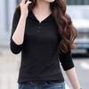 Navava Men S BuTTon Collar Long Sleeve T ShirT nT3196