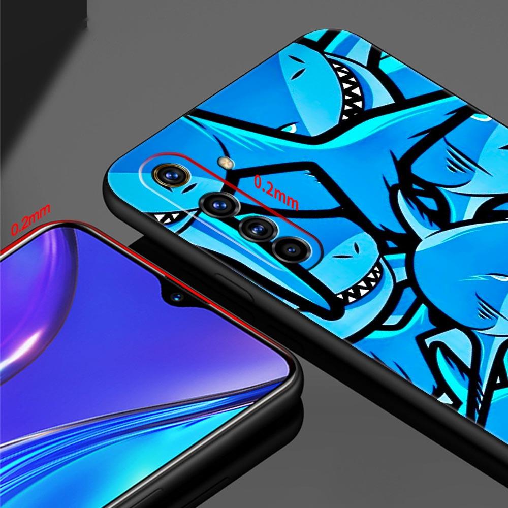 Мягкий ТПУ чехол с рисунком Акулы на море Для Realme 13 12 11 10 9 Pro Plus GT3 GT2 C21 C25 C35 C53 C55 C67 Pro 5G Чехол-бампер Fundas