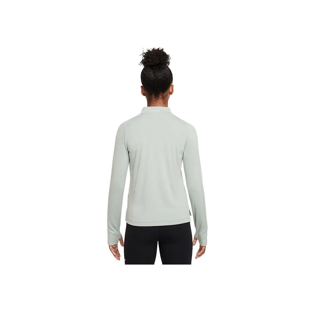 Nike Футболка Dri-Fit Pro Модная Универсальная Быстросохнущая С длинным рукавом Унисекс Топы Горизонтално-зеленый Белый FN9025370