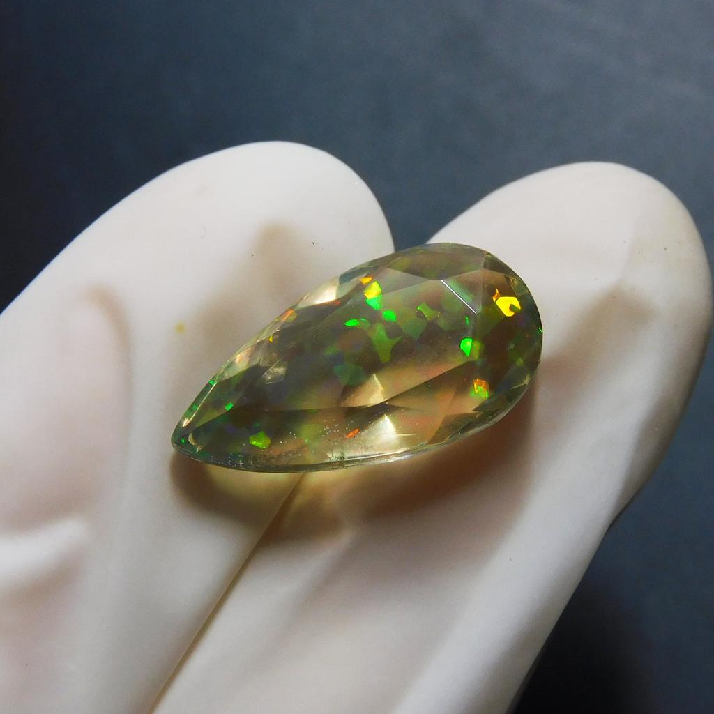 7.50 Ct Lab Created Opal Pear Stunning Certified Loose Gemstone