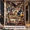 American Patriotic (162) Theme Custom Tapestry Personalized Custom Name Text Wall Hanging Tapestry Home Decor Background Cloth