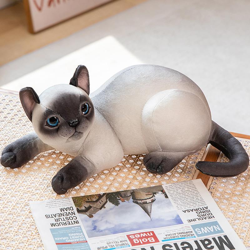 Мягкая игрушка в виде реалистичной кошки, плюшевая игрушка, имитация американской короткошерстной кошки, милая кукла, игрушки для домашних животных, домашний декор, подарок для девочек на день рождения