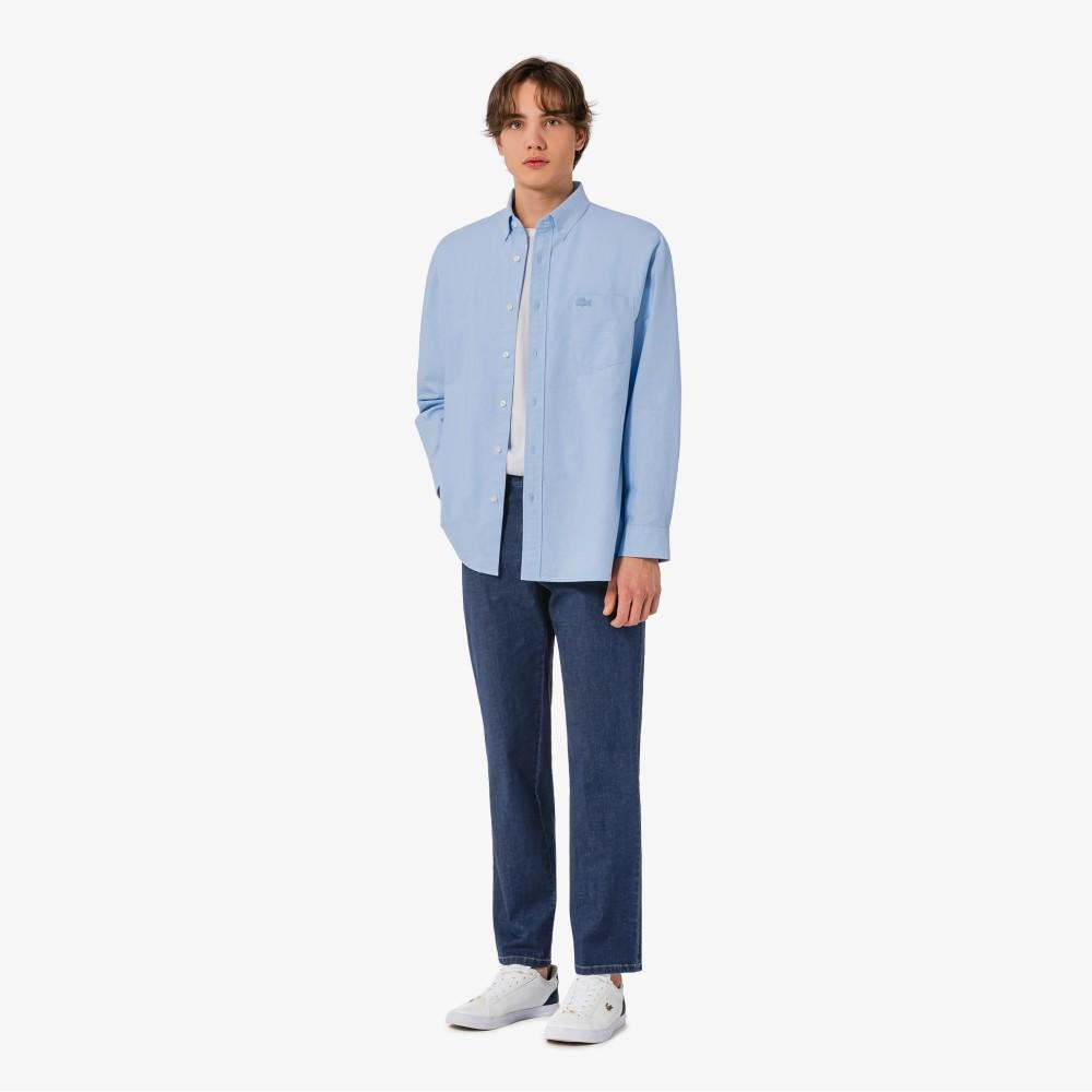 Lacoste Мужская хлопковая рубашка Оксфорд свободного кроя CH165E-56GHBP