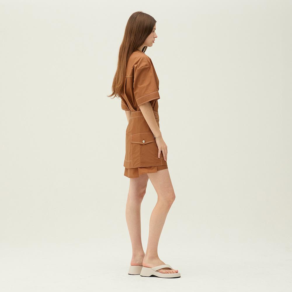 Ibiem Shirt Wrap Skirt Two-In-One Dress Emq5Wop050