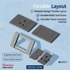 Factory Direct Sales of 118-type Grey British Dual-control Switch 13A Wall Switch Socket
