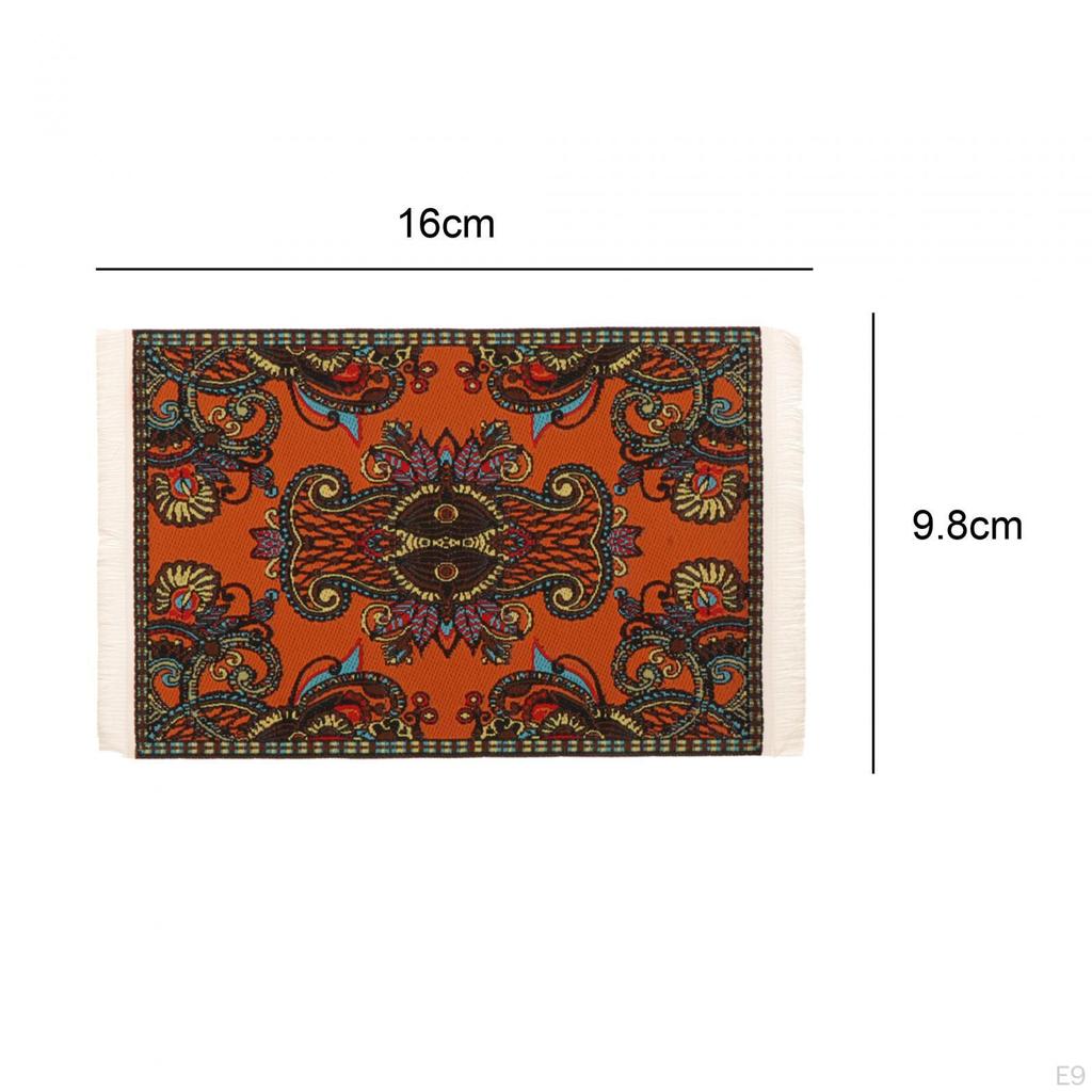 1/12 Ковер для кукольного домика Коврик для двери кукольного домика, Гостиная, Игрушка для ролевых игр, Домашний мини-тканый коврик