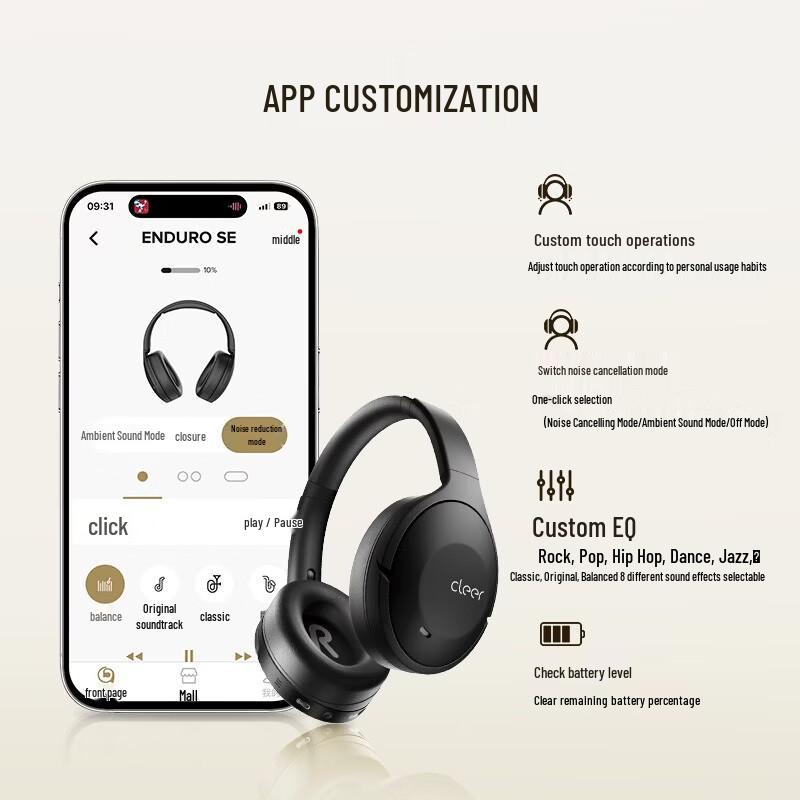 Cleer Беспроводные Bluetooth-наушники с шумоподавлением ENDURO SE