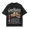 Горячая Распродажа Рэп-Метал Группа Limp Bizkit Графический Принт Футболка Унисекс Женская Ретро Стирка Хлопок Оверсайз Уличная Мода Летняя Футболка