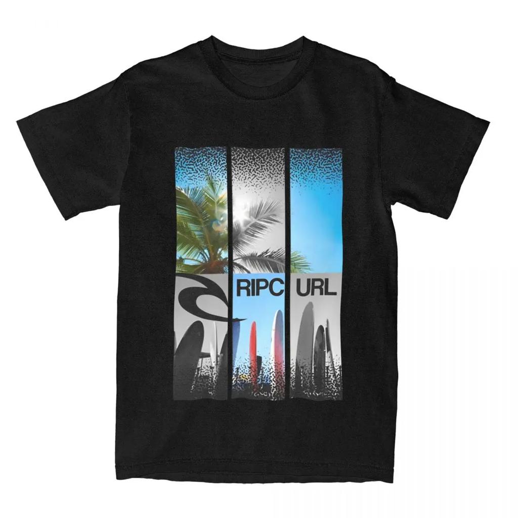 Мужская повседневная футболка Rip Curl большого размера с графическим принтом для серфинга