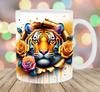 3D Белый Тигр Тигр Керамическая Кружка-Маркер для Кофе Чайная Чашка Новый Животное Животное Новый Король Леса