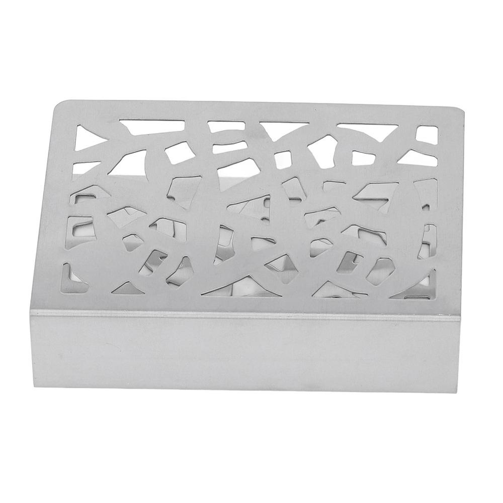 Hollow Out Metal Napkin Holder Glossy Edge Stainless Steel Napkin Holder  Kitchen Countertop