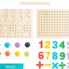 Wooden Board Bead Game Color Sorting Stacking Toys for Teaching