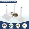 Регулируемая платформа для купания черепах, акриловая прозрачная, док для черепах, лестница для лазания, среда обитания для аквариума, плавучий остров, аксессуары для аквариума