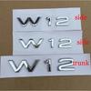 Car Styling Universal 3D ABS Alloy Emblem W12 Car Body Rear Trunk Fender Badge Auto Accessory For f2 A6 A7 A8 S6 S8 RS6 RS8