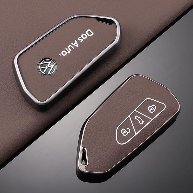 TPU Leather Car Remote Key Case Fob Cover Holder Shell For VW Volkswagen Golf 8 ID.3 ID.4 MK4 MK8 2022 2021 GTI R Accessories