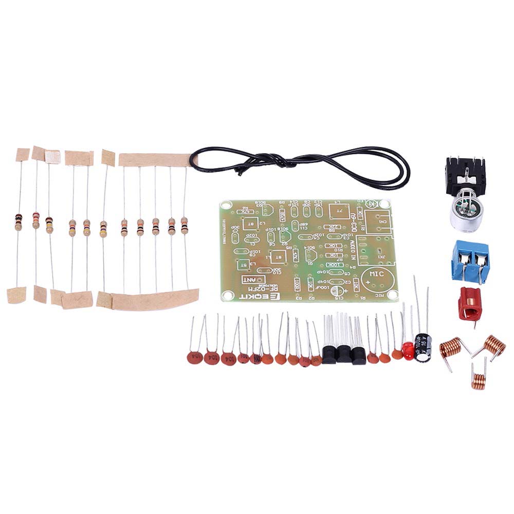 DC Soldering Practice Learning Microphone DIY Kit Adjustable FM Stereo Radio Module 88-108MHz