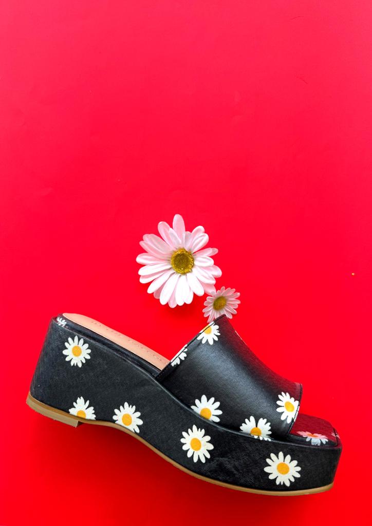 In The Balcony Blossom Buzz Platform Daisy Sandal Slippers 5.5Cm