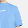 Спортивный топ Swoosh женский с коротким рукавом укороченный синий DM6745-412