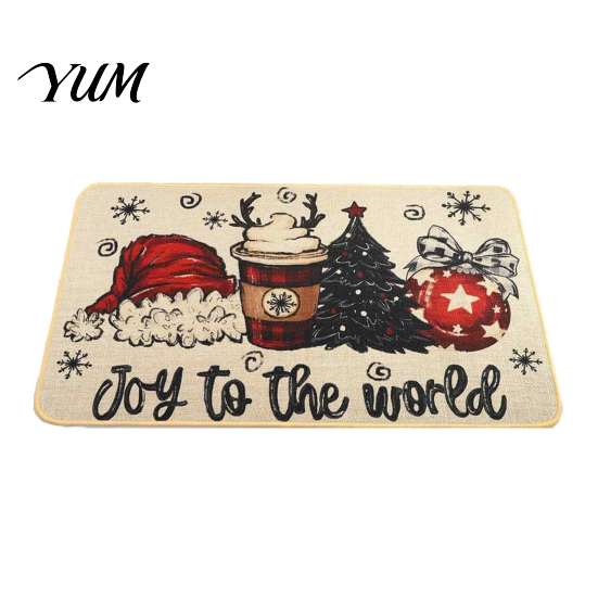 Festive Snowflake Area Rug Christmas Door Mat, Entrance Rug, 35" x 24" Non-Slip Washable Heavy Duty Mud Scraper Mat Welcome Water Absorbent