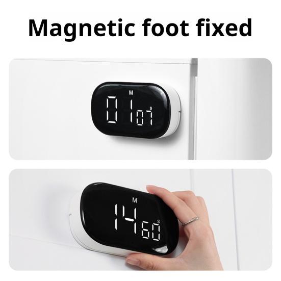 Цифровой таймер, большой, простой в настройке, светодиодный дисплей, универсальный магнитный таймер для чтения для задач, работы, учебы, кухни, приготовления пищи