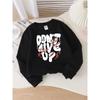 Girls' Fashionable Crewneck Sweatshirt | Autumn and Winter Western Style Top, Long Sleeved T-shirt