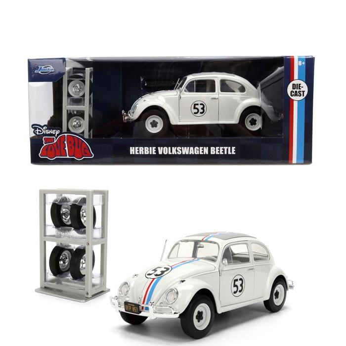 Jada Herbie Жук-любовь Volkswagen Beetle Hollywood Rides 1:24 литых автомобиля Желтый