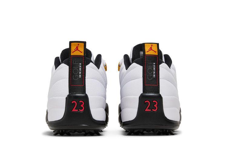Мужские кроссовки Jordan 12 Retro Low Golf Taxi Белый/Черный-Такси