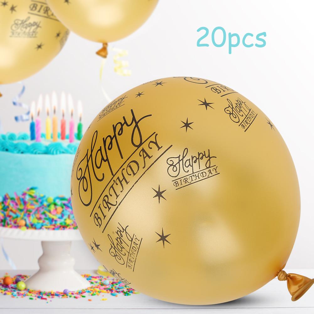 20 шт. латексных шаров с рисунком английских слов для украшения на день рождения, годовщину