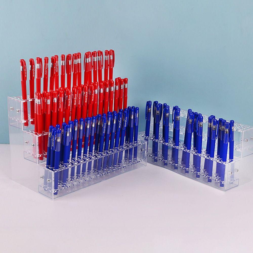 Transparent Mark Pen Holder Acrylic Brush Storage Rack Pencil Organizer Stationery Shop