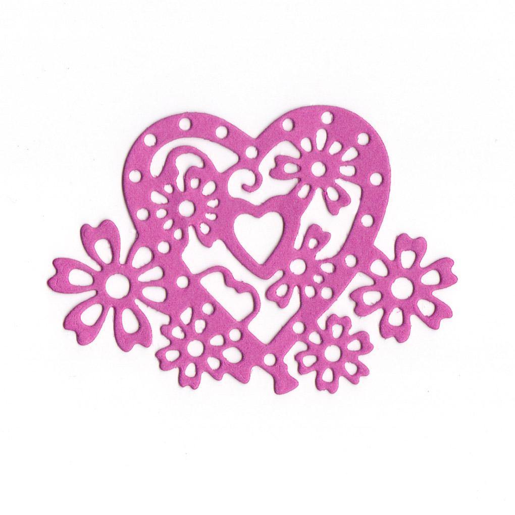 Сердцевидная клетка для птиц Вырубные штампы Тиснение Трафарет Форма DIY Скрапбукинг Фотоальбом Поделки