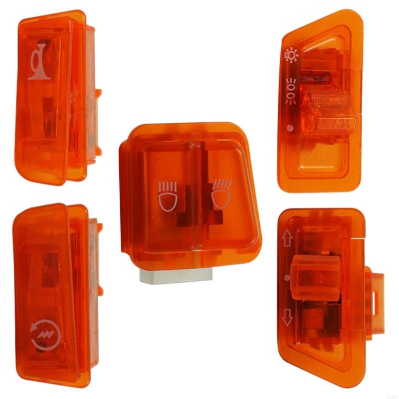 28GC 5 Pieces Motorcycle Switch Button with Headlight Turn and Horn Functions Suitable for Modified Mopeds Scooter