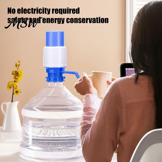 BPA Free Water Jug Dispenser Manual Pump for 5 Gallon Jug, Hand Press Siphon Outdoor Camping with Food-Grade Silicone Seal, Leak-Proof Drinking