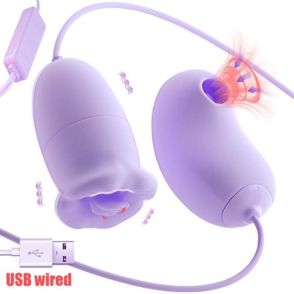 Tongue Licking Suction Vibrators Sucking Licking Clit Sex Toys USB G-spot Vagina Stimulator Adult Vibrating Sex Toys 2 In 1 Vibrators