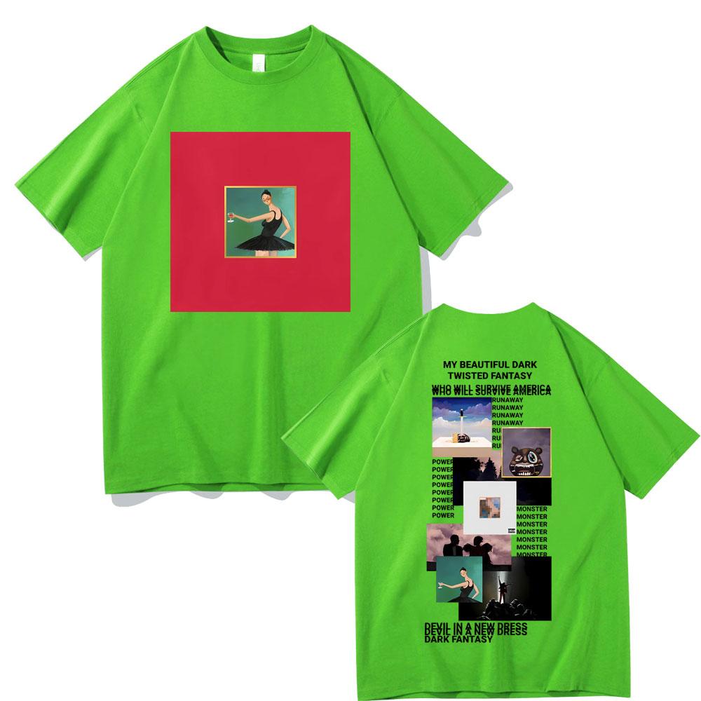 Футболка с обложкой альбома рэпера Канье Уэста My Beautiful Dark Twisted Fantasy, футболки Donda, The College Dropout, унисекс, хип-хоп, винтажная футболка
