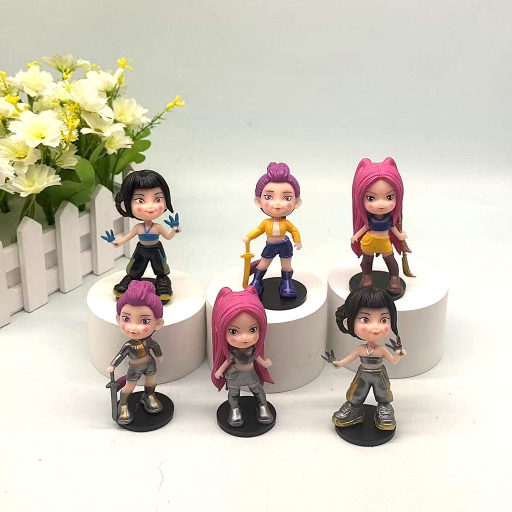 Аниме K-pop Истребители демонов Фигурка Модель Игрушка Мультяшные Игровые Периферийные Устройства Украшение Стола Коллекционные Фигурки Модель Игрушка Для Подарка Ребенку