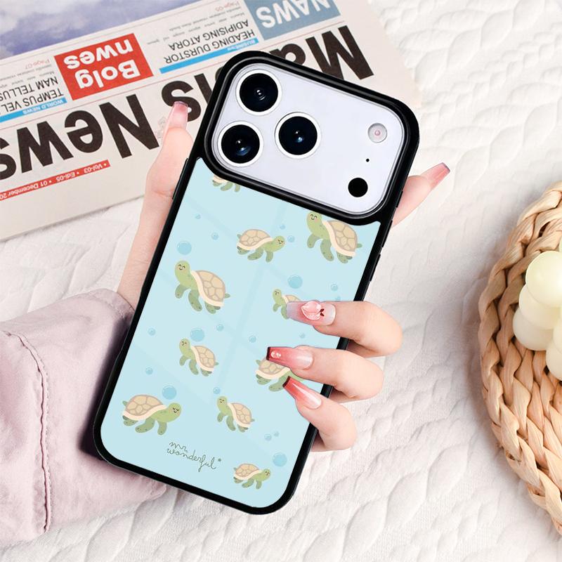 Cute Turtles Painted Phone Case For IPhone 17 16e 15 14 13 12 11 Pro Max Air Mini Soft Protective Cover