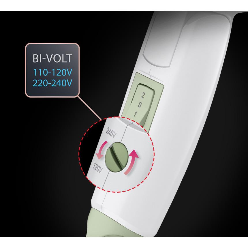 Tefal HV1721 Ультракомпактный дорожный мини-фен, мощный, быстрый, 2 скорости, 1200 Вт, белый