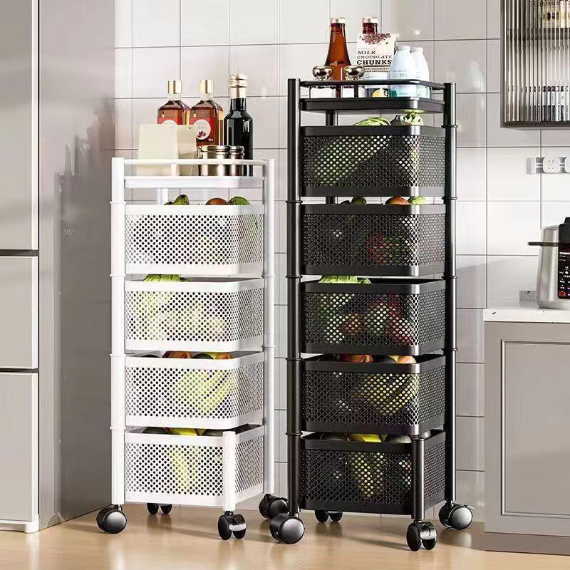Veipelu 5-Tier Rotating Kitchen Corner Storage Rack