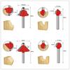 12 шт. 6 мм 1/4 дюйма 8 мм хвостовик деревообрабатывающие фрезы набор фрез для дерева заподлицо с прямой фаской обрезка гравировальный инструмент