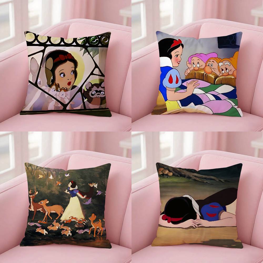 Classic Anime SsnowWhiteS Cute Case Plush Fabric Soft Pillowcase Double Sided Print Cushion Cover Household Gifts