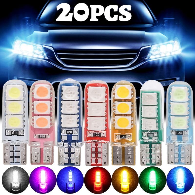 Автомобильный габаритный фонарь W5W T10 5050 6SMD термостойкий силиконовый светодиодный автомобильный фонарь с указателем поворота номерного знака