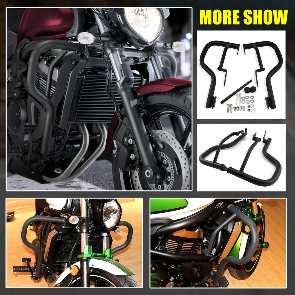 VN650 Engine Bumper for Kawasaki Vulcan S650 Highway Crash Bars EN650 Engine Guard Bumper Frame Protection 2015-2025