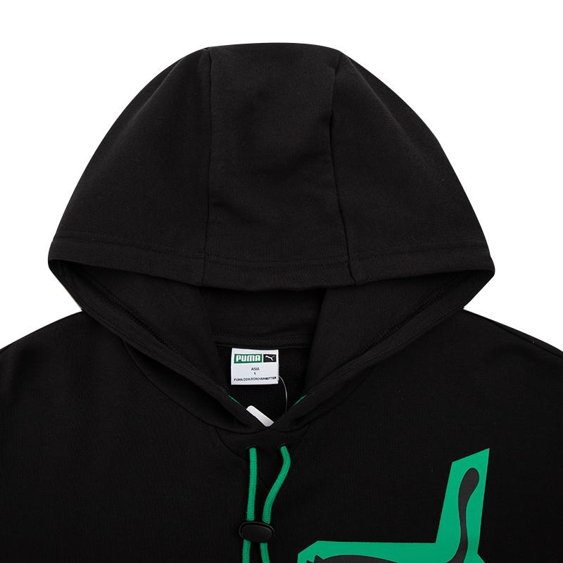 PUMA Sweatshirts Men's Black Hooded Moderate Regular (Unisex) Sweatshirts 539966 01
